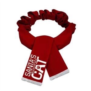 Plenty Gifts Kerst Sjaal Santa's Favorite Cat Rood Small