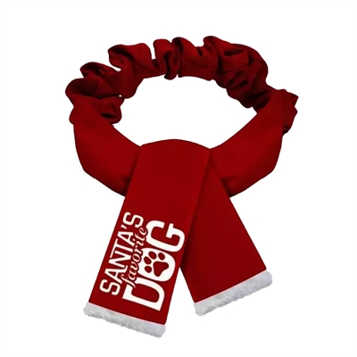 Plenty Gifts Kerst Sjaal Santa's Favorite Dog Rood Small