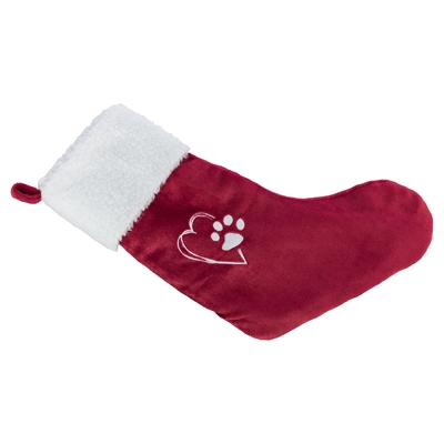 Trixie Kerstsok Pluche Rood/Wit 47 cm voor huisdieren