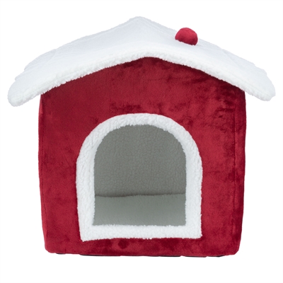 Trixie Xmas Kattenmand Huis Rood/Wit 35x38x45 cm