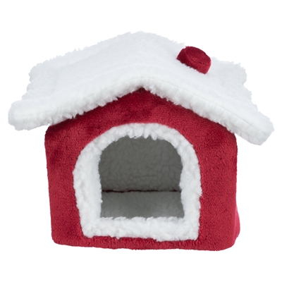 Trixie Xmas Cuddly Cave voor Degoes 23x24x18 cm Rood/Wit