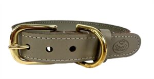 Sazzz Halsband Hond Braveheart Classic Leer Taupe 27-33x2 CM