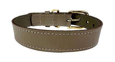 Sazzz Halsband Hond Braveheart Leer Taupe 32-39x2 CM