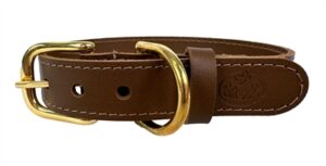 Sazzz Halsband Hond Braveheart Classic Leer Zadel Bruin 32-39x2 CM