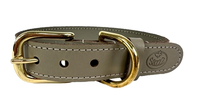 Sazzz Halsband Hond Braveheart Classic Leer Taupe 42-50x3 CM