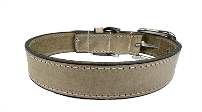 Sazzz Halsband Hond Nomad Leer Beige 32-39x2 CM