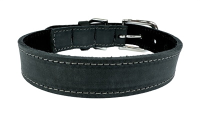 Sazzz Halsband Hond Nomad Leer Antraciet 37-45x3 cm
