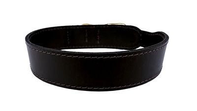 Sazzz Halsband Hond Leer Donkerbruin 37-45x3,5 CM
