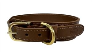 Sazzz Halsband Hond Pioneer Classic Leer Zadel Bruin 42-50x3,5cm