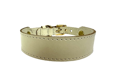 Sazzz Halsband Hond Sweetie Leer Creme 22-28x2,5 CM