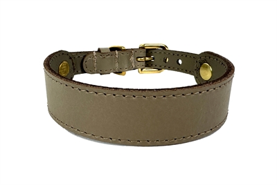 Sazzz Halsband Hond Sweetie Leer Taupe 27-33x2,5 CM