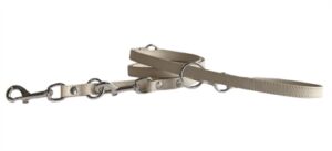 Sazzz Hondenriem Passion Classic Verstelbaar Leer Creme 113/156/181x1,5 CM