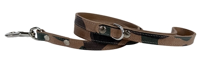 Sazzz Hondenriem Fearless Vintage Leer Camouflage 147x1,5 CM