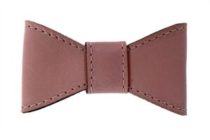 Sazzz Vlinderstrik Glamper Classic Leer Roze M Voor Halsband 2 CM