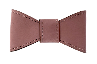 Sazzz Vlinderstrik Glamper Classic Leer Roze M Voor Halsband 2 CM