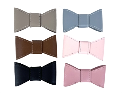 Sazzz Vlinderstrik Leer Roze M voor Halsband 2 CM