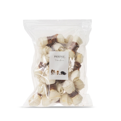 Petstyle Living Geknoopt Bot Wit Met Eend 10-11 CM 20 ST