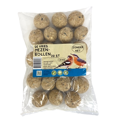 De Vries Mezenbollen In Folie 20 ST 1,8 KG