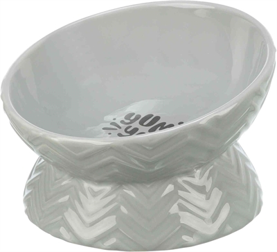 Trixie Verhoogde Voerbak Keramiek Grijs 350 ML 17 CM