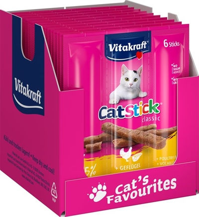 Vitakraft Cat-stick Mini Gevogelte Met Lever 20x3 ST
