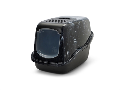 Savic Kattenbak Nestor Marble Zwart / Wit 56x39x38,5 CM