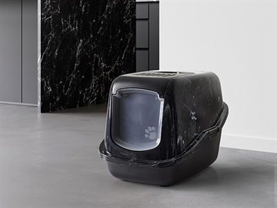 Savic Kattenbak Nestor Marble Zwart/Wit 56x39x38,5 cm