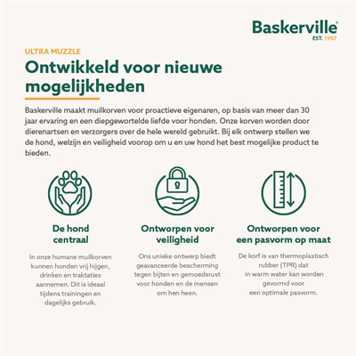Baskerville Ultra Muilkorf Nr 4 voor honden