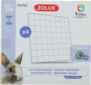 Zolux Neolife Neopark Konijn Uitbereidingsset Gaaspanelen 35x35 CM 4 ST