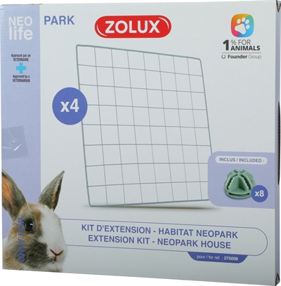 Zolux Neolife Neopark Konijn Gaaspanelen Set 35x35 CM 4 Stuks