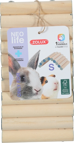 Zolux Neolife Houten Brug S 15,5 cm voor konijnen en cavia's