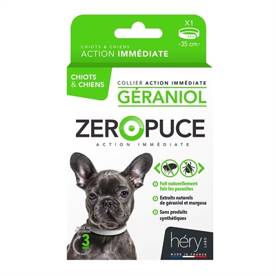 Hery Zeropuce Vlooienband Hond Geraniol Zonder Chemicalien 35 CM