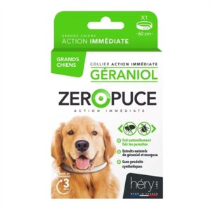 Hery Zeropuce Vlooienband Hond Geraniol Zonder Chemicalien 60 CM