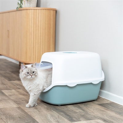 Trixie Kattenbak Vico Salie/Wit 56x40x40 cm met kap