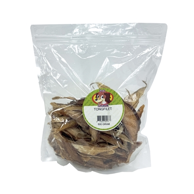 Petsnack Tongfilet 500 GR - Gedroogde hondensnack