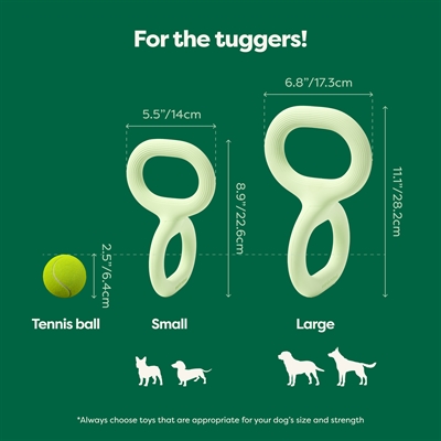 Earth Rated Tug Toy Rubber 28x14x14 cm met handvatten