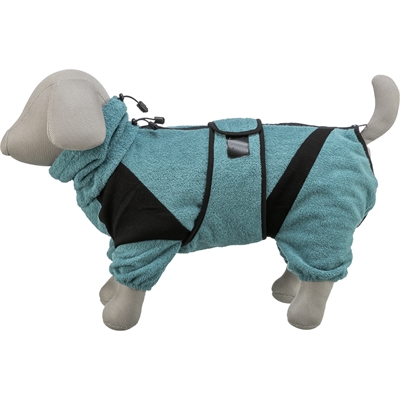 Trixie Badjas Badstof Petrol 62 cm voor honden