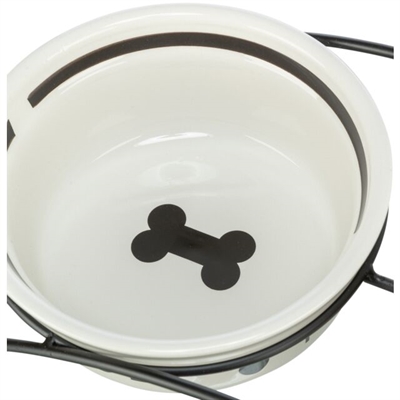 Trixie Voerbak Hond Keramiek Wit/Zwart 1,6 Ltr 20 cm