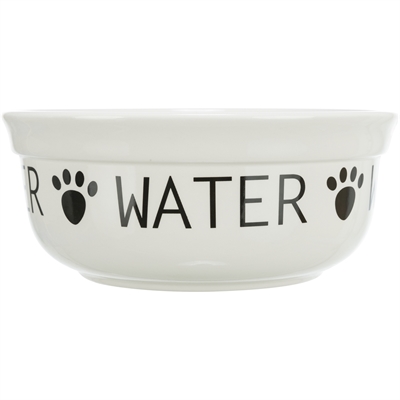 Trixie Drinkbak Hond Keramiek Wit/Zwart 600 ML 15 CM