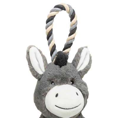 Trixie Ezel Pluche/Touw 66 cm - 2 stuks