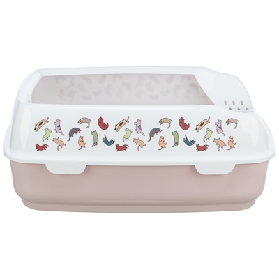 Trixie Kattenbak Delio Lichtroze/Wit 50x38x20 cm
