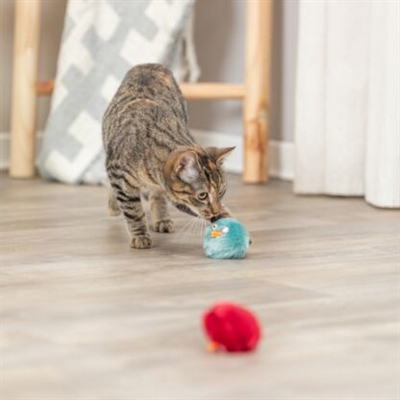 Trixie Ratelbal Pluche Assorti 6 cm voor katten