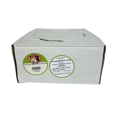 Petsnack Natuur Mergpijp 20 cm - 6 stuks hondensnack