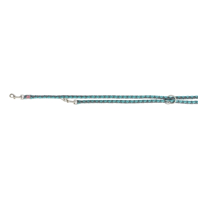 Trixie Hondenriem Cavo Verstelbaar 200x1,2 cm Aqua/Grafiet Grijs