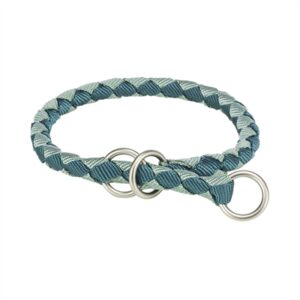 Trixie Halsband Hond Cavo Halfslip Petrol/Salie 52-60x1,8 cm