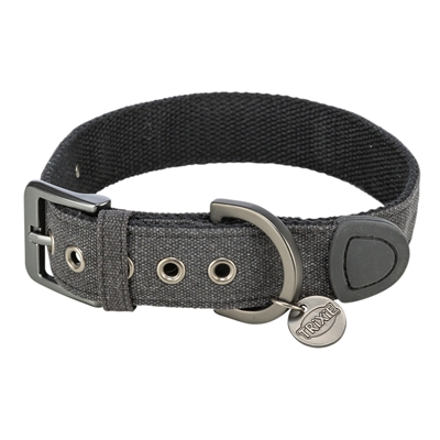 Trixie Halsband Hond Citystyle Extra Breed Katoen Zwart 35-42x2,5 CM