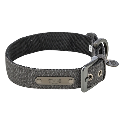 Trixie Halsband Hond Citystyle Extra Breed Katoen Zwart 40-47 cm