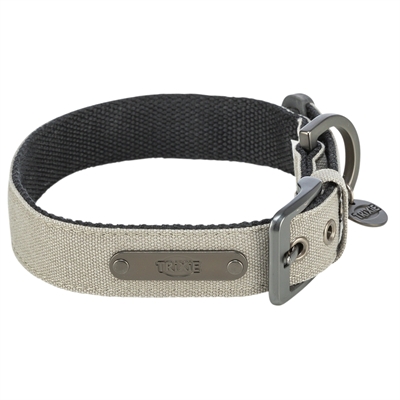 Trixie Halsband Hond Citystyle Extra Breed Katoen Lichtgrijs 25-32 cm