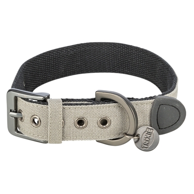Trixie Halsband Hond Citystyle Extra Breed Katoen Lichtgrijs 45-52x3 CM