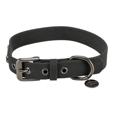 Trixie Halsband Hond Citystyle Pvc Zwart 25-32x2 CM