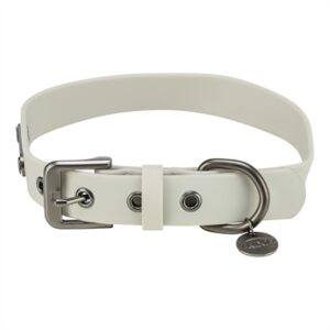 Trixie Halsband Hond Citystyle PVC Lichtgrijs 25-32x2 cm